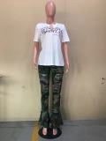 Letter Print Short Sleeve T Shirt OD-8498