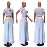 Casual Solid Wide Leg Pants OD-8497