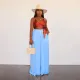 Casual Solid Wide Leg Pants OD-8497