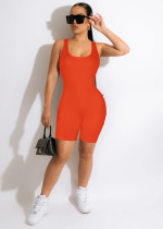 Solid Sleeveless Tight Romper MZ-0006