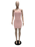 Solid Spaghetti Strap Slim Mini Dress MZ-2751