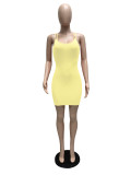Solid Spaghetti Strap Slim Mini Dress MZ-2751