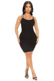 Solid Spaghetti Strap Slim Mini Dress MZ-2751