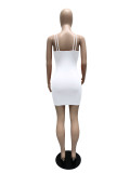 Solid Spaghetti Strap Slim Mini Dress MZ-2751