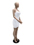 Solid Spaghetti Strap Slim Mini Dress MZ-2751