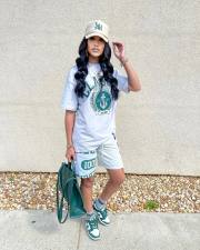 Casual Loose Printed Two Piece Shorts Sets XYF-9138