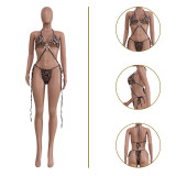 Sexy Leopard Print Lace-up Swimsuit TR-1209