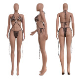 Sexy Leopard Print Lace-up Swimsuit TR-1209