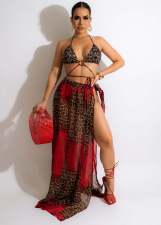 Sexy Leopard Print Lace-up Swimsuit TR-1209