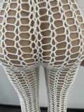 Sexy Crochet Hollow Out Two Piece Pants Sets OSM-4360