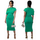 Sexy Solid Color Slim Midi Dress YF-10150