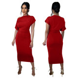 Sexy Solid Color Slim Midi Dress YF-10150