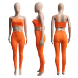 Solid Cami Top High Waist Pants 2 Piece Sets ME-8121