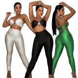 Sexy Bra Top And Pants Slim Two Piece Sets ME-8125