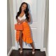 Solid Ruched Split Knotted Midi Skirt LSD-82086