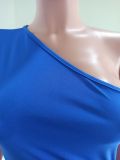 Solid Sexy One Shoulder Mini Dress YD-8621