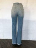 Plus Size Denim Ripped Hole Jeans Pants LX-5518