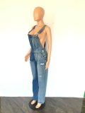 Plus Size Denim Strap Jeans Jumpsuit LX-5523