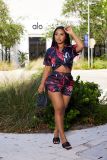 Casual Printed Shirt Shorts Two Piece Sets CM-8618