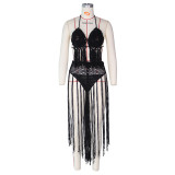 Sexy Crochet Tassel Bikini Hollow Two Piece Sets ZSD-Z085