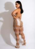 Sexy Crochet Hollow Out Two Piece Pants Sets OSM-4359