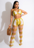 Sexy Crochet Hollow Out Two Piece Pants Sets OSM-4359