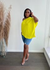 Chifffon One Shoulder Blouse Top SXF-20505