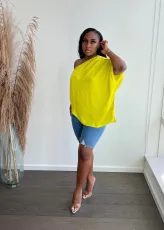 Chifffon One Shoulder Blouse Top SXF-20505