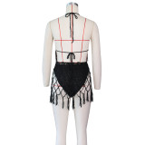 Sexy Crochet Tassel Hollow Bikini Two Piece Sets ZSD-Z0105