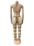 Sexy Crochet Hollow Out Two Piece Pants Sets OSM-4359