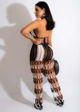 Sexy Crochet Hollow Out Two Piece Pants Sets OSM-4359