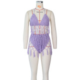 Sexy Crochet Tassel Hollow Bikini Two Piece Sets ZSD-Z0105