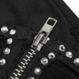 Sexy Hot Drilling Tank Shorts Two Piece Sets BY-5676