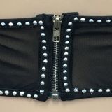 Sexy Hot Drilling Tank Shorts Two Piece Sets BY-5676