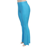 Solid High Waist Flared Pants SH-390324