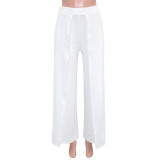 Solid High Waist Flared Pants SH-390323