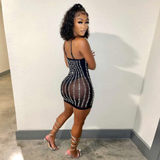 Sexy Hot Drilling Beading Night Club Dress SH-390331