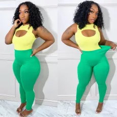 Sexy Hollow Out Top And Pants 2 Piece Sets SH-390334