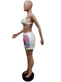 Cartoon Print Cami Top And Shorts 2 Piece Sets MEM-88445