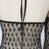 Sexy Halter Lace See-through Nightclub Jumpsuit YF-K10103