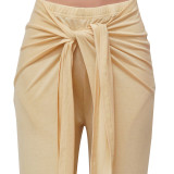 Sexy Solid Color Halter Top And Pants Two Piece Sets YF-K10105