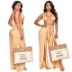Sexy Solid Color Halter Top And Pants Two Piece Sets YF-K10105