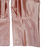 Solid Long Sleeve Drawstring Pleated Lapel Mini Dress YF-K9951