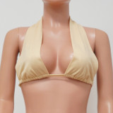 Sexy Solid Color Halter Top And Pants Two Piece Sets YF-K10105