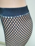Sexy Hollow Out Breathable Two Piece Pants Sets MEM-88442