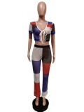Sexy Hollow Out Breathable Two Piece Pants Sets MEM-88442