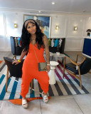 Solid Sleeveless Spaghetti Strap Jumpsuit WAF-77464