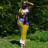 Sexy Hollow Out Breathable Two Piece Pants Sets MEM-88442
