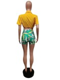 Sexy Crop Top+Printed Shorts 2 Piece Sets MEM-88443