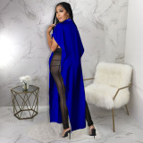 Solid Color Sexy Shawl Blouse Button-Up Shirt YF-K10153